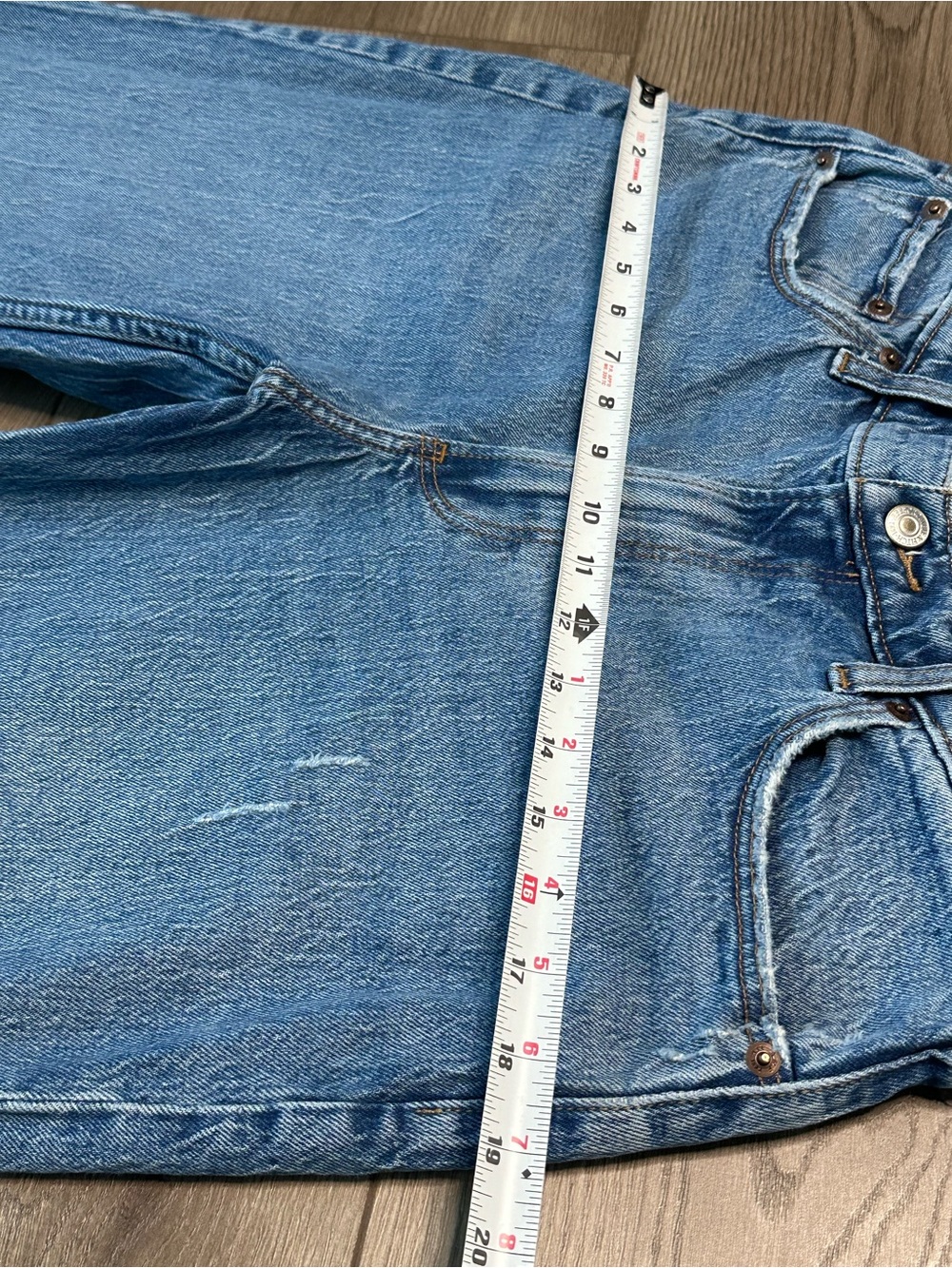 Abercrombie & Fitch The Baggy Low Rise Curve Love Stretch Blue Jeans Size 28 - Picture 8 of 11